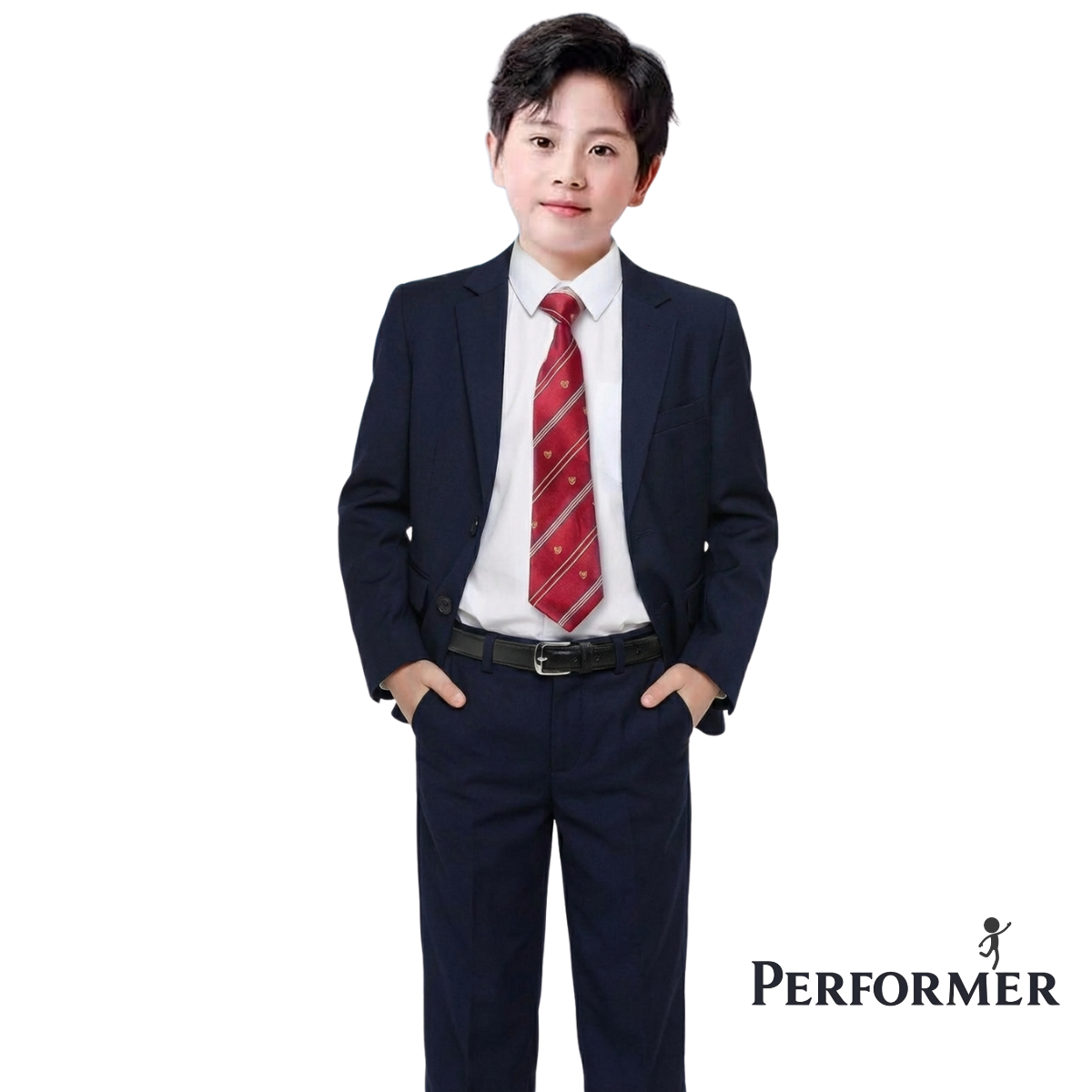 PERFORMER黑色皮帶