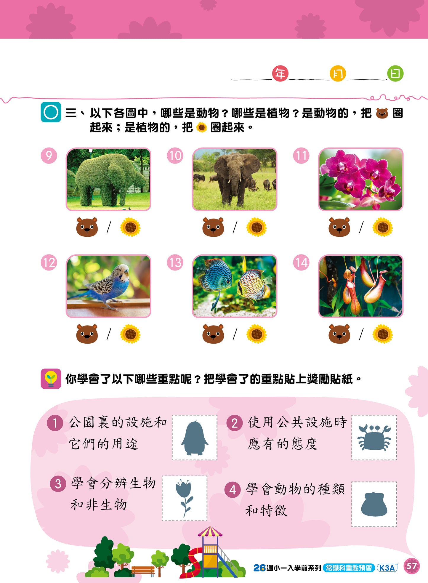 26週小一入學前系列:常識科重點預習 K3A