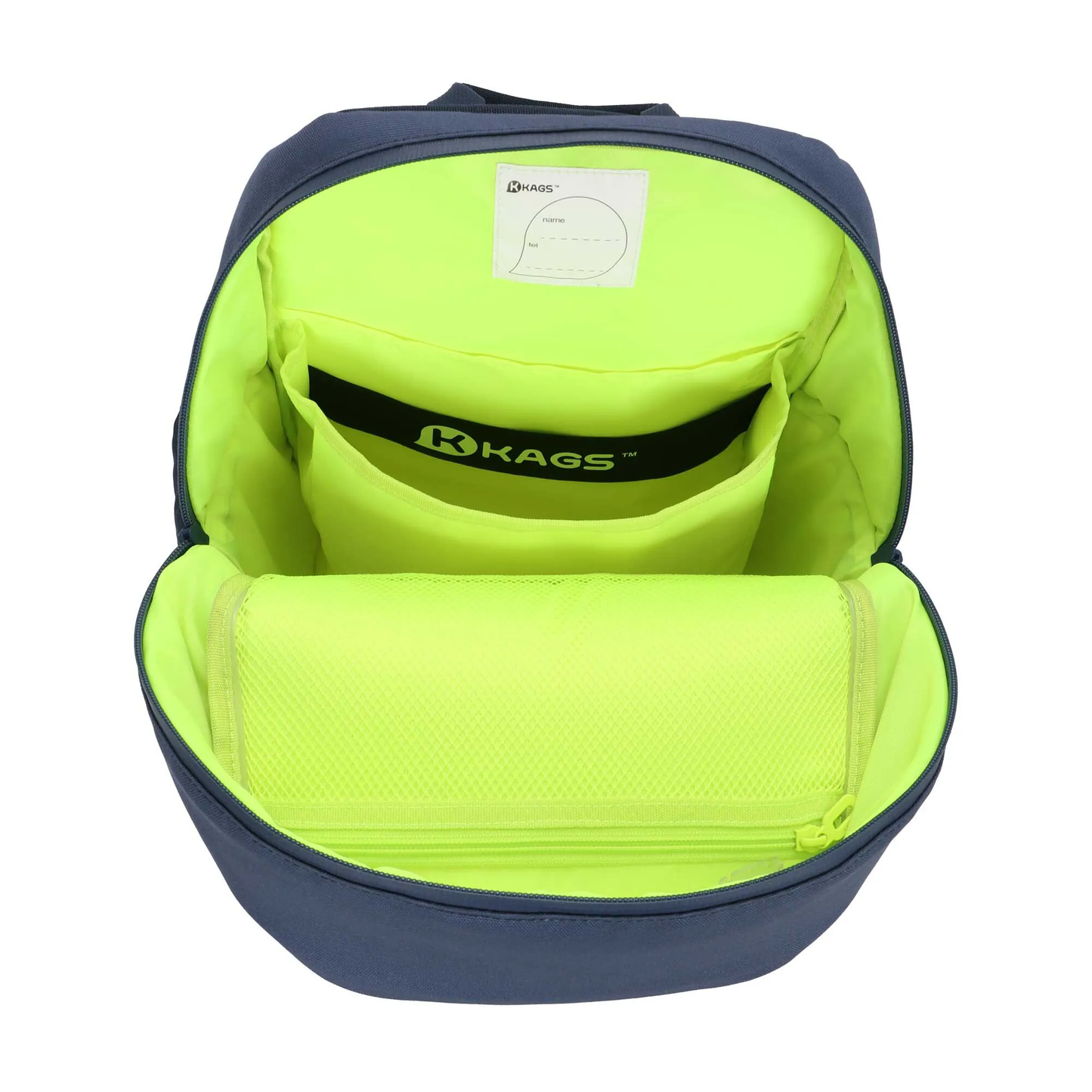 GRAFTON 2 系列小學生專用人體工學超輕護脊書包 - 炭灰/ 螢光粉綠