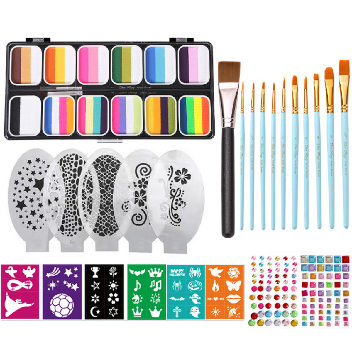 NUKOLO 人臉人體彩繪套裝 #Xmas #聖誕節 #Halloween #萬聖節 #舞台化妝 #表演化妝 #派對 #化妝舞會