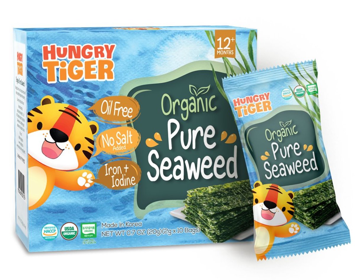 Hungry Tiger - 有機嬰幼兒純紫菜(無添加鹽、油)│韓國製造