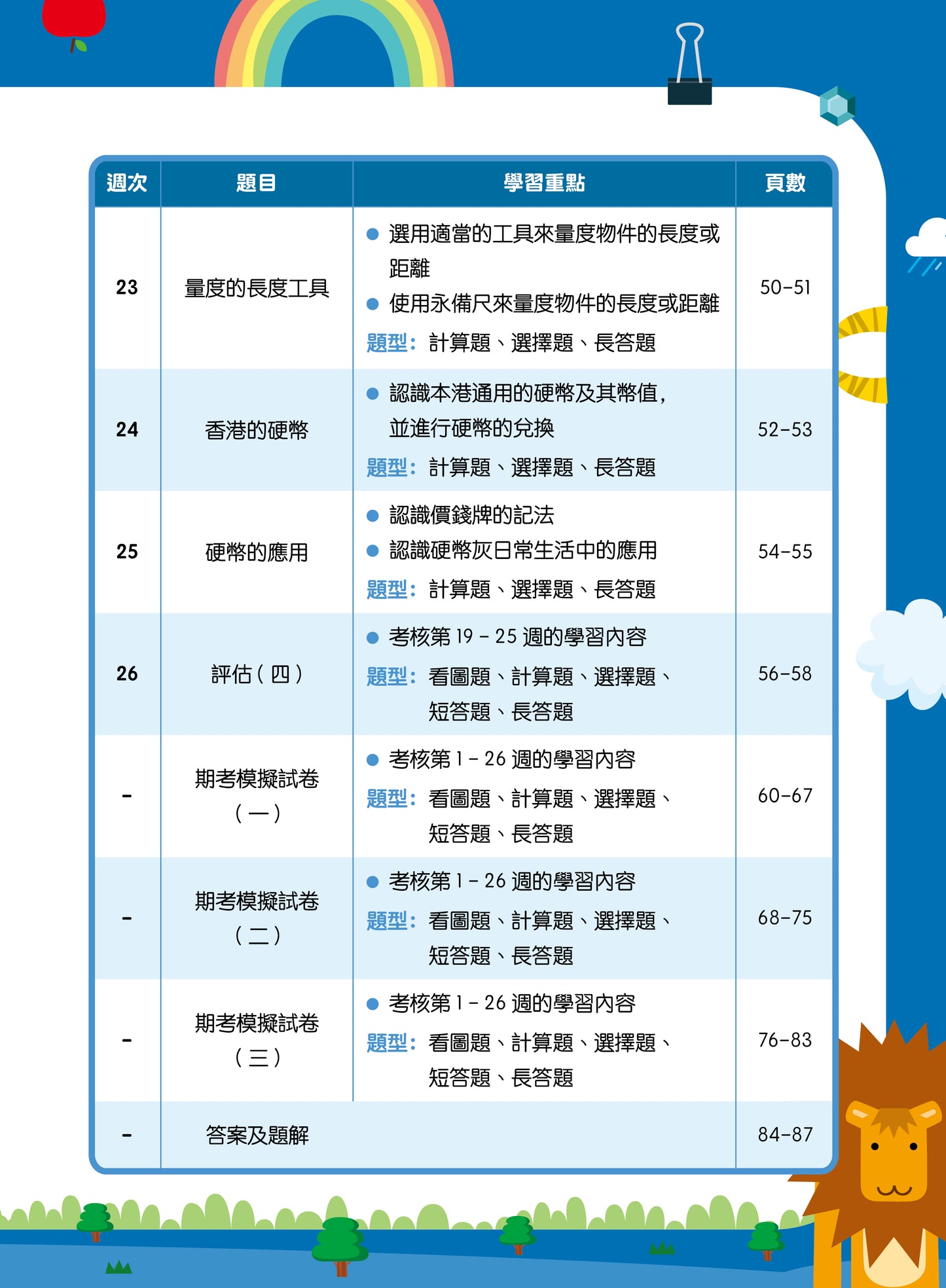 26週學好數學 數學科每週重點高階訓練+模擬試卷 1下